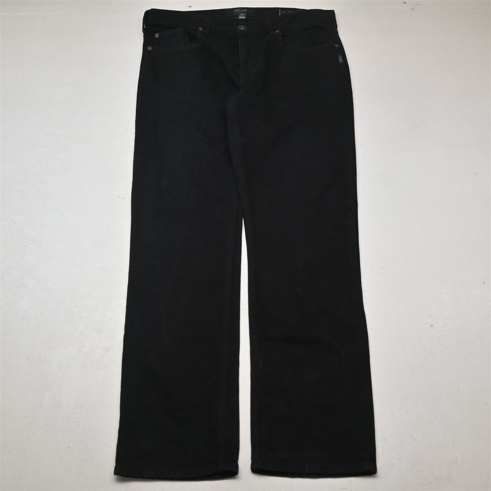 Silver 36x34 Black Denim Grayson Bootcut Mens Jeans